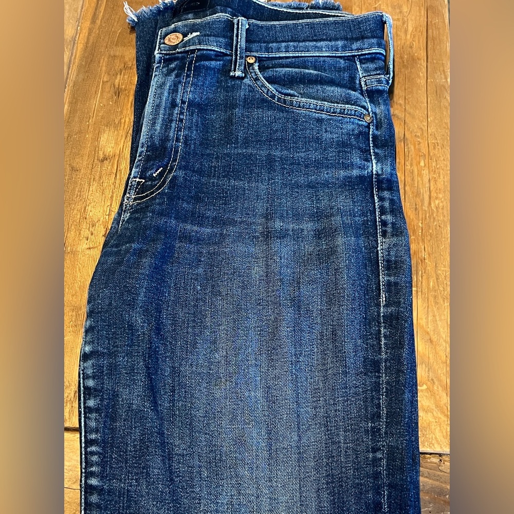 MOTHER Blue Flare Wide Leg Jeans